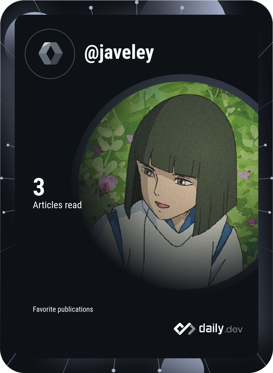 javeleyQAQ's Dev Card