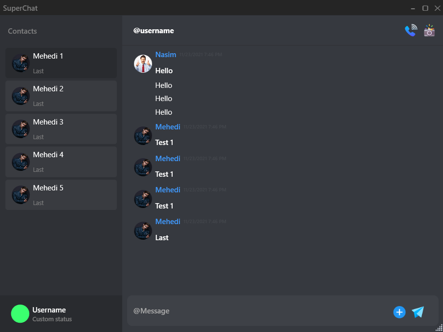 Screenshot of SuperChat