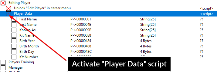 Player Data