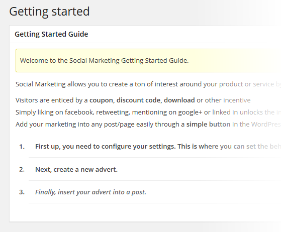 Social Marketing Getting Started