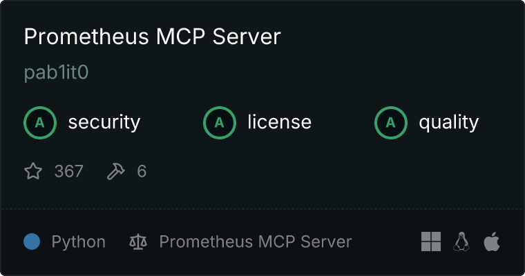 Prometheus Server MCP server