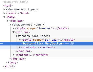 Example Shadow DOM Tree