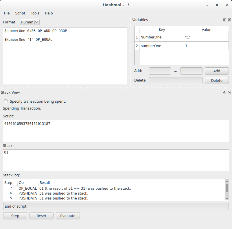 Variable substitution