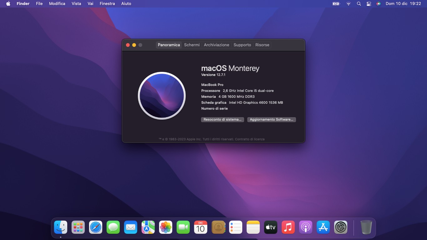 macOS Monterey running on 640 G1