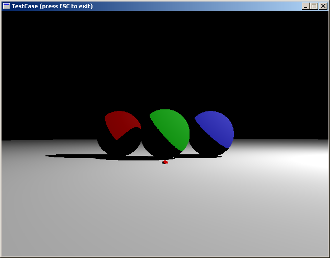 Screenshot of raytracr test case 2