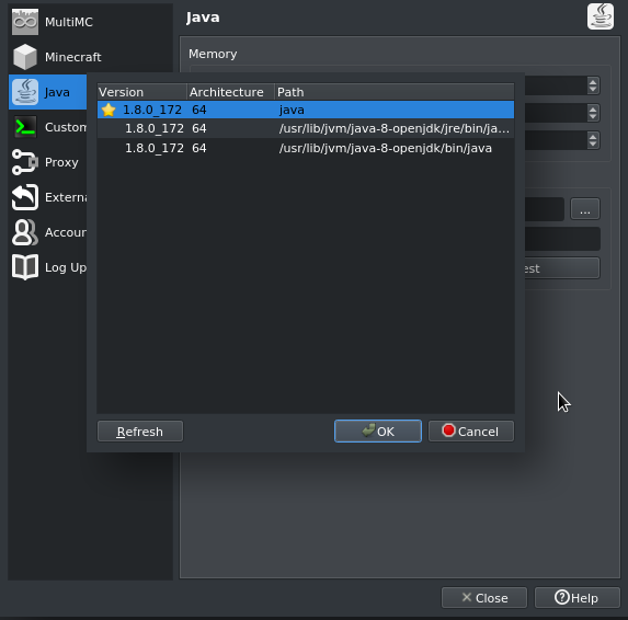 Java autodetect