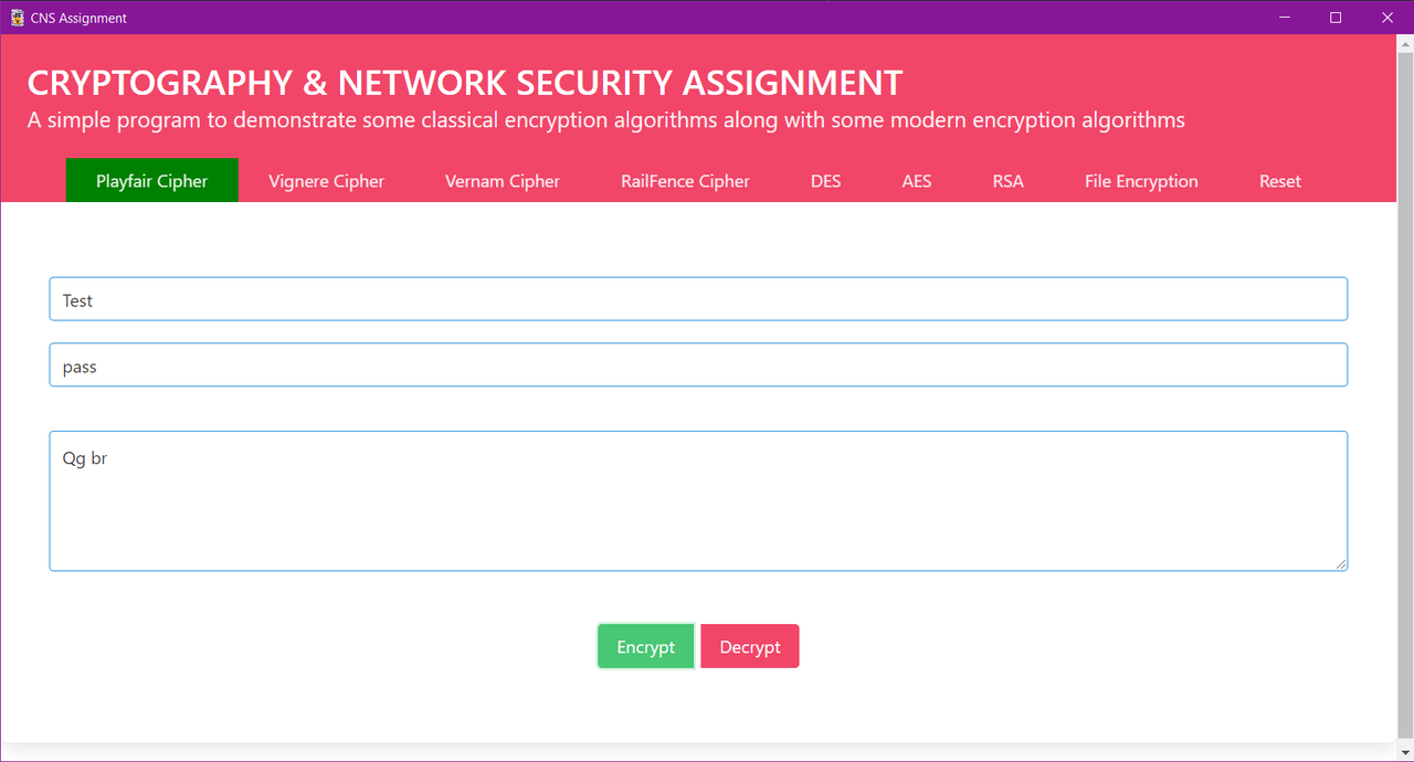 Playfair Encryption