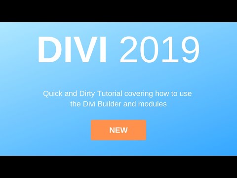 divi theme tutorial 2019