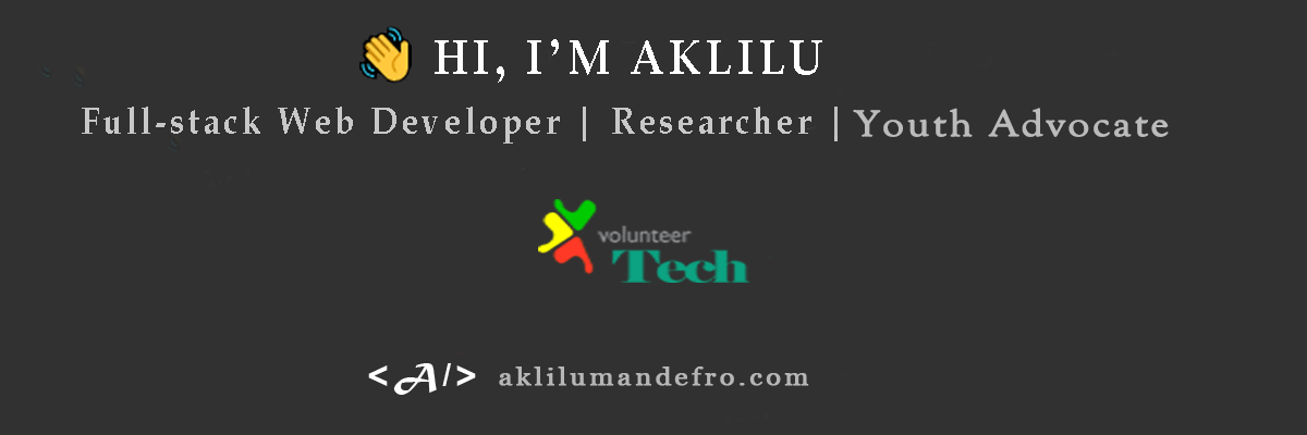 Aklilu GitHub README header image