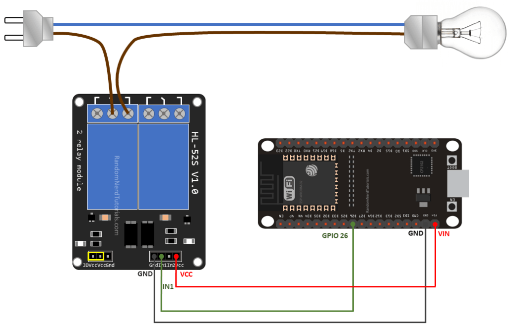 ESP32 Relay Switch Circuit