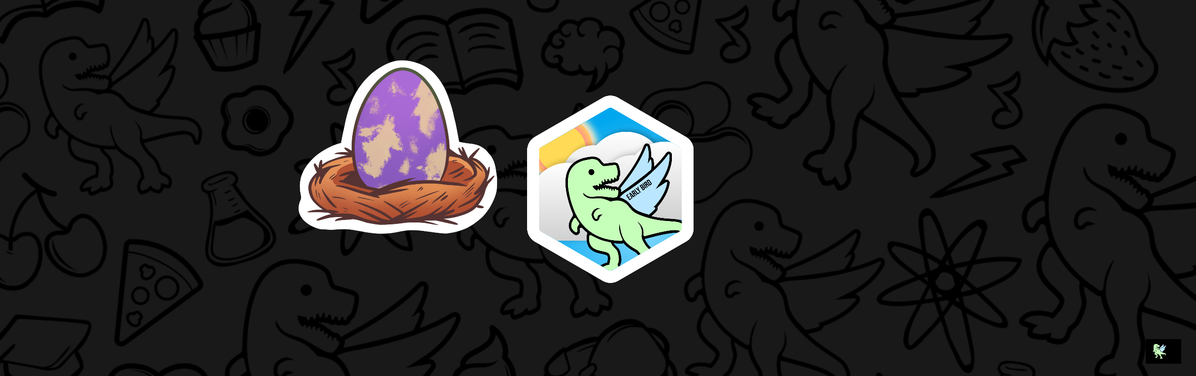 An image of @khushig99's Holopin badges, which is a link to view their full Holopin profile