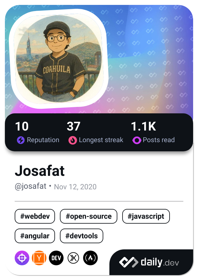 Josafat's Dev Card