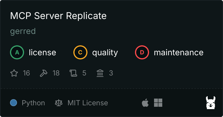 Server Replicate MCP server