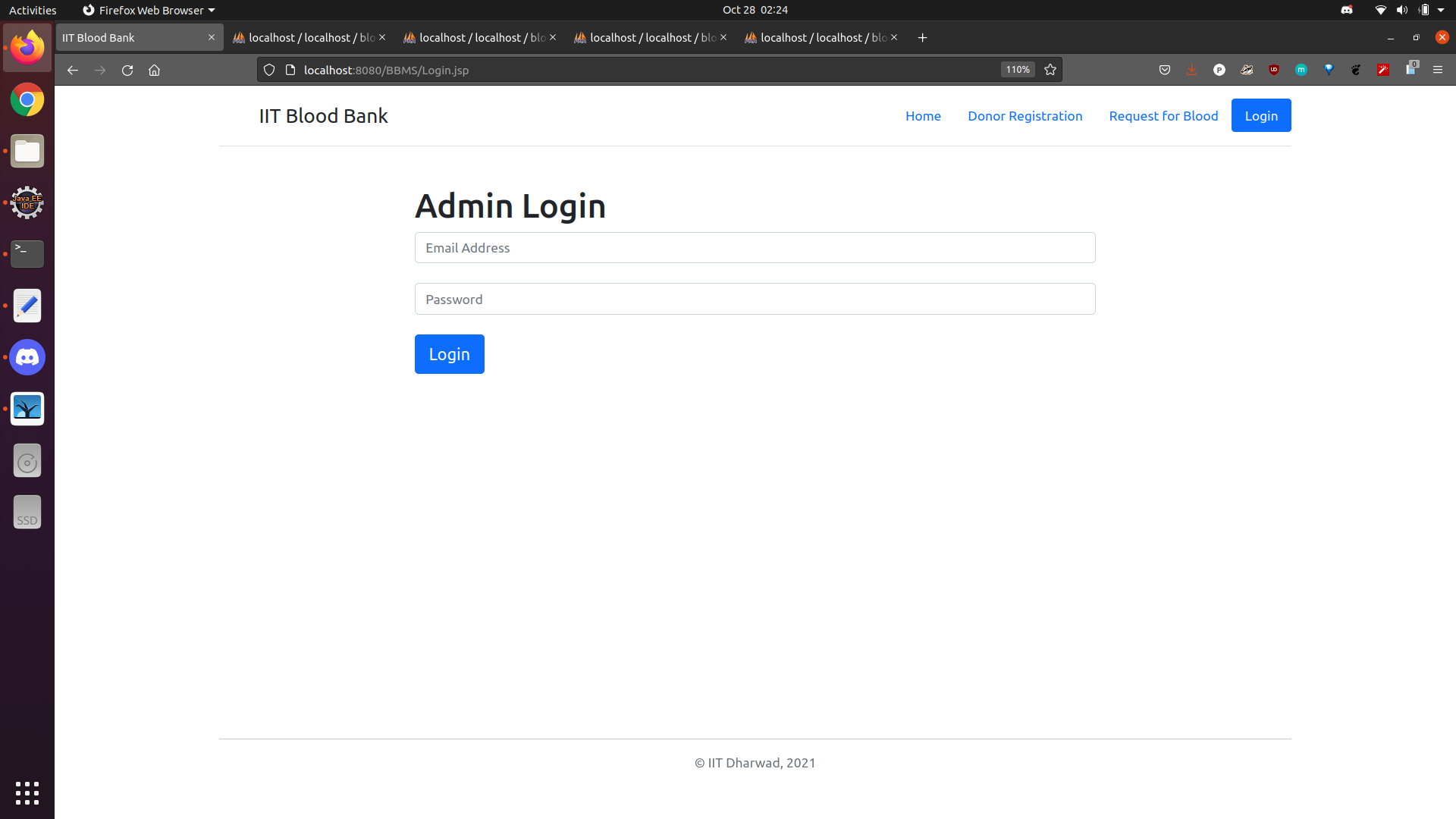 Admin Login Page