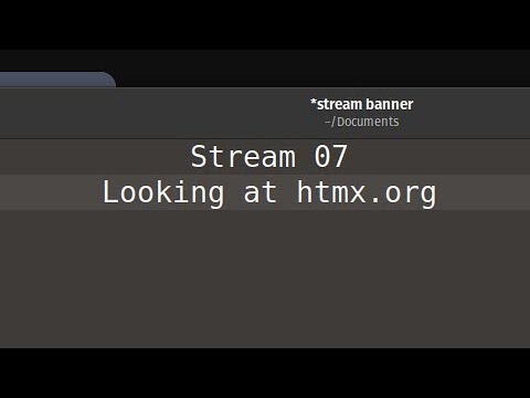 htmx stream video on youtube