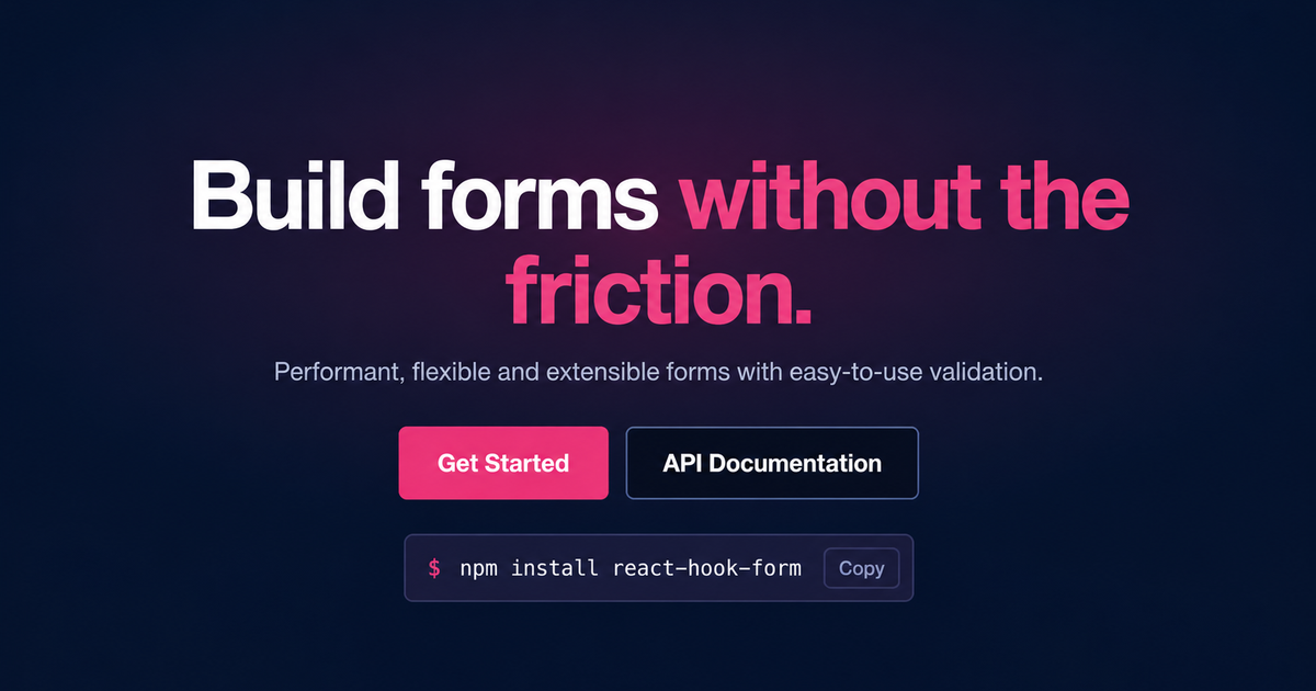React Hook Form Logo - React hook custom hook for form validation