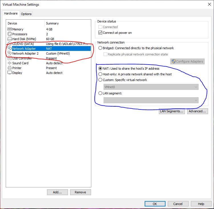 Configuring the Network Adapter for the Domain Controller Virtual Machine