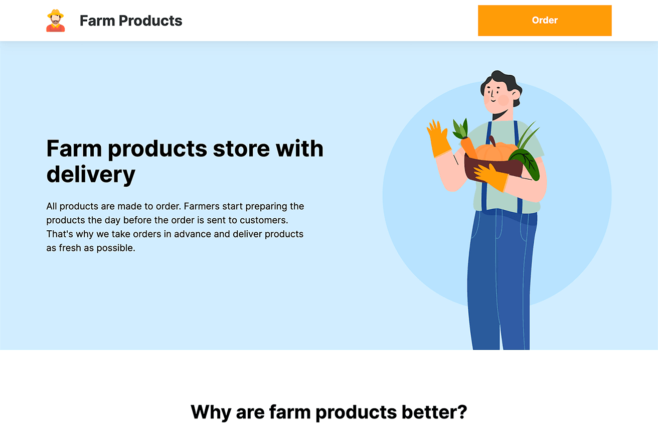 Screenshot of Farm Products