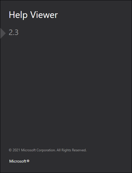 Microsoft Help Viewer