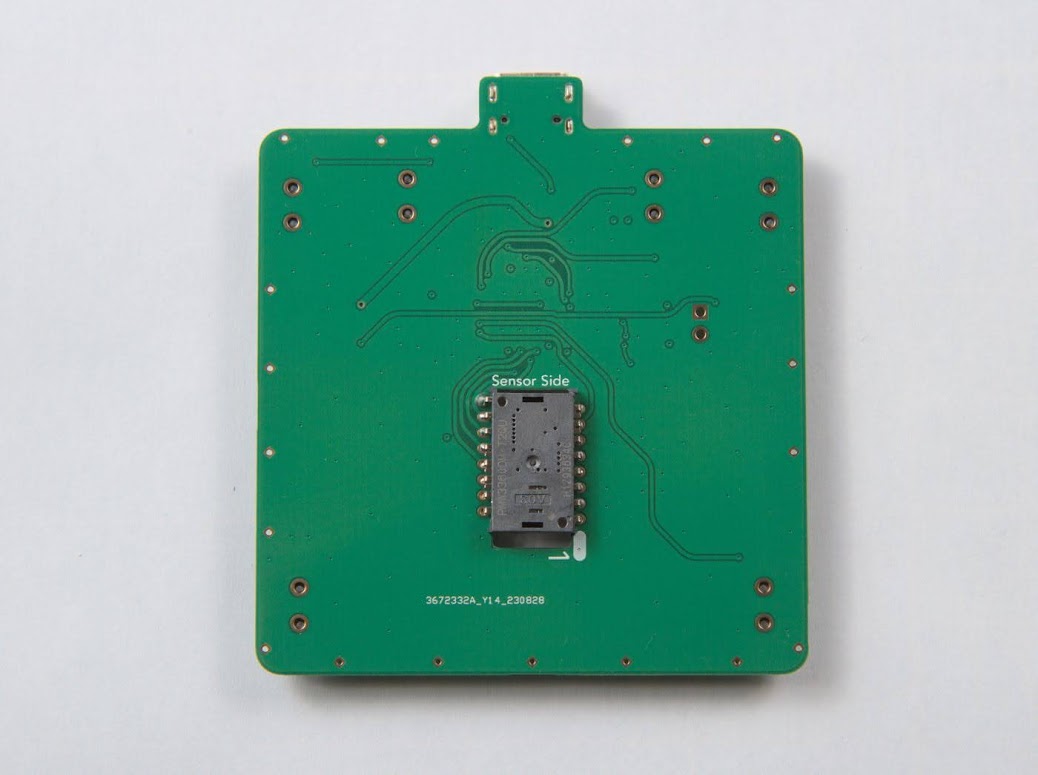 sensor seated in adept board