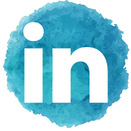 Custom Watercolor LinkedIn Logo