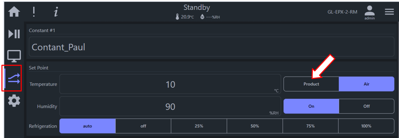 Enabling product temperature control feature
