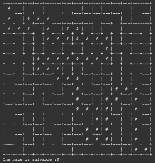 Example of a generated maze.