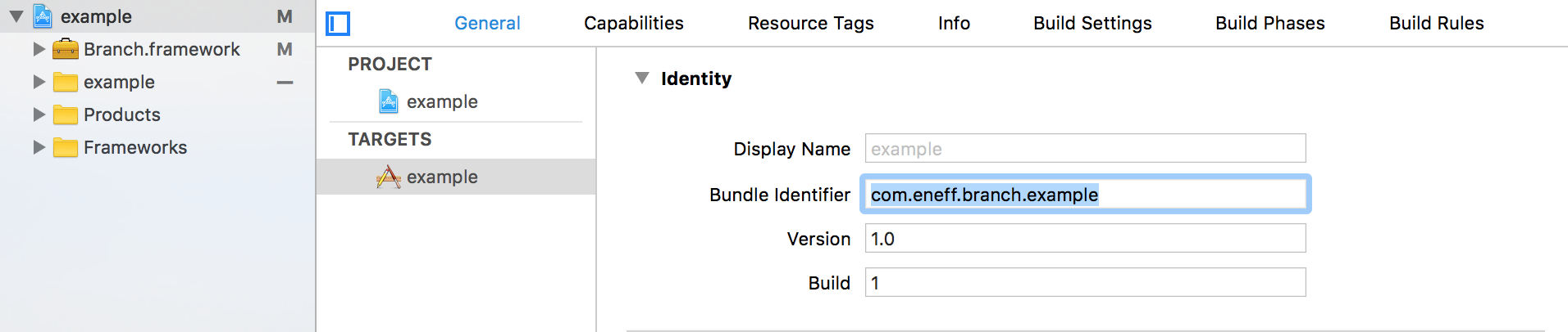 Bundle identifier