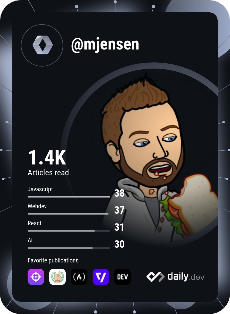 Matthew Kirk Jensen's Dev Card