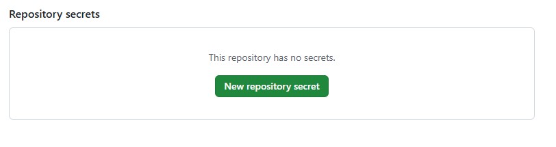 Repository secrets