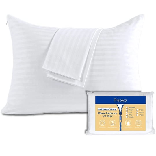 100-cotton-pillow-protectors-with-zipper-standard-size-white-pillow-cases-for-home-hotel-sateen-soft-1