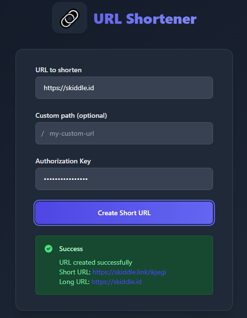 URL Shortener Interface