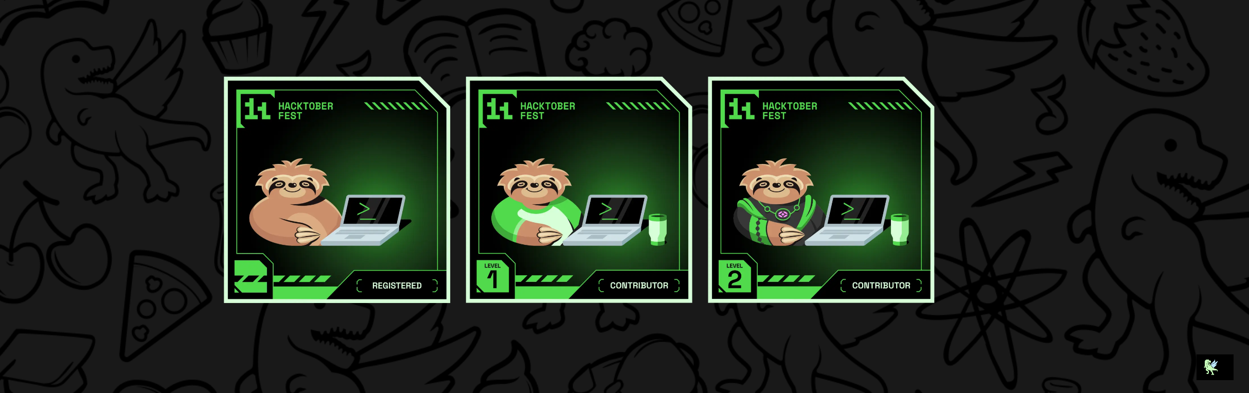 An image of @bruhbytes's Holopin badges, which is a link to view their full Holopin profile