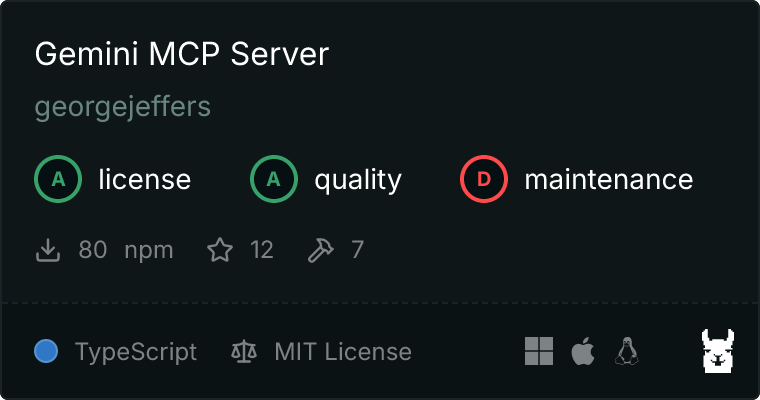 Gemini Server MCP server