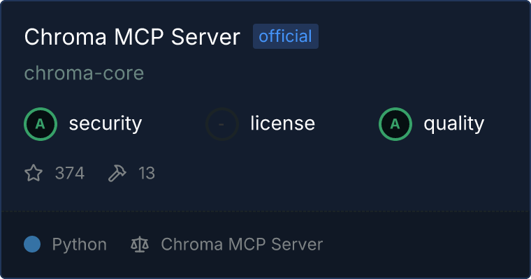 Chroma Server MCP server