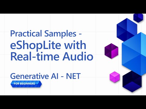 eShop with real-time audio explainer video