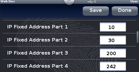 IP address on F4T