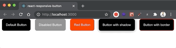 react-responsive-button GIF demo without cursor indication