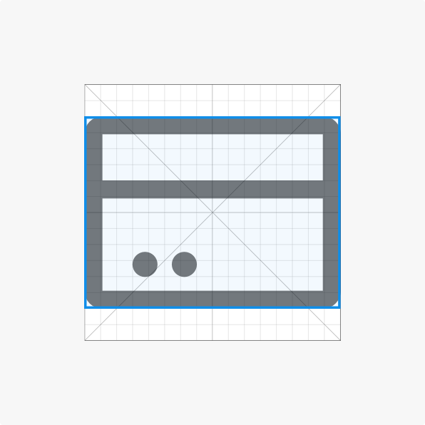 Horizontal rectangle contour