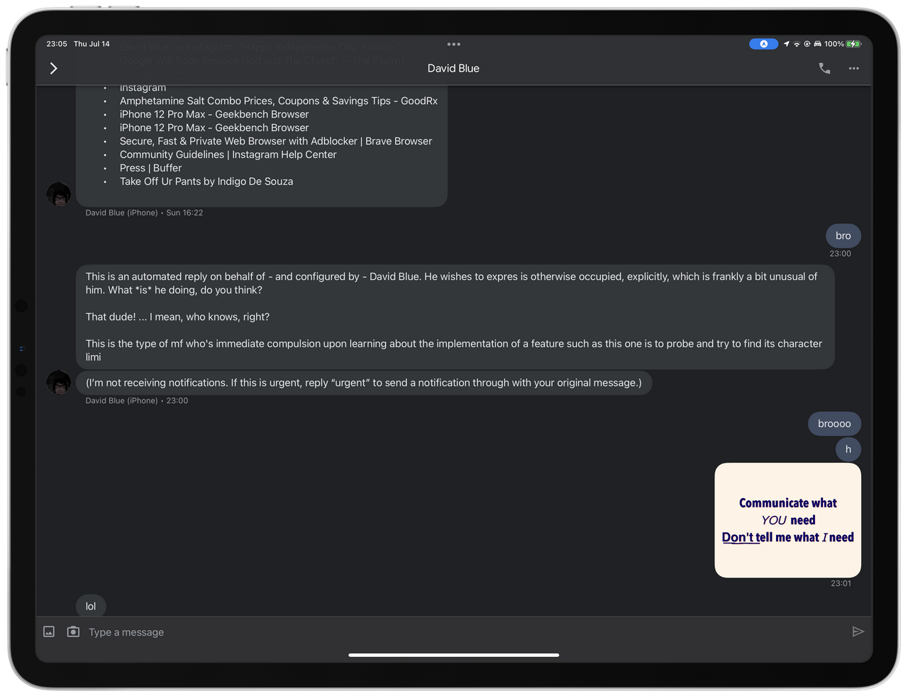 Recipient View