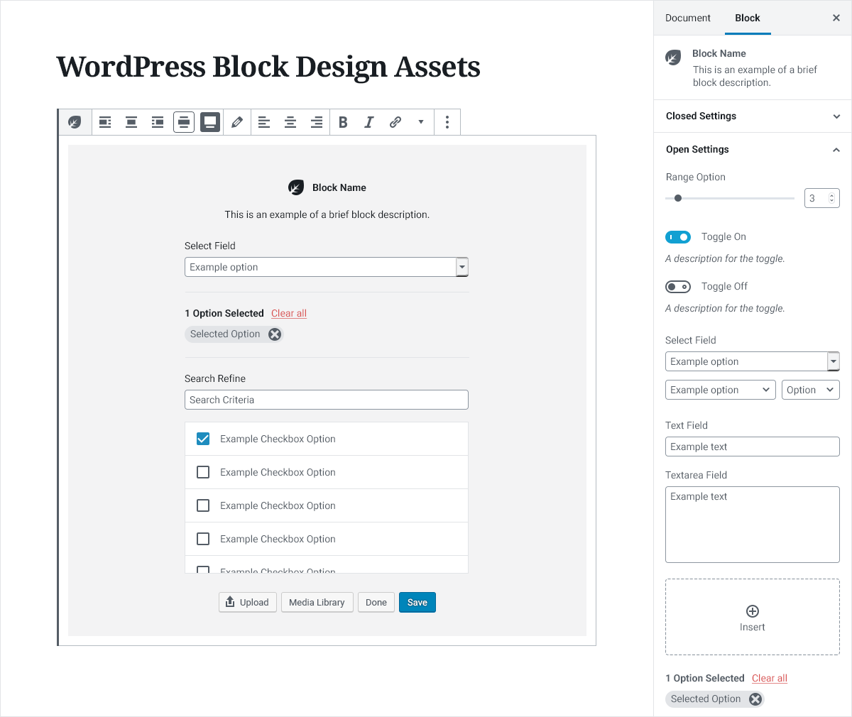 Block Design Assets