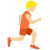 Person running facing right: medium-light skin tone