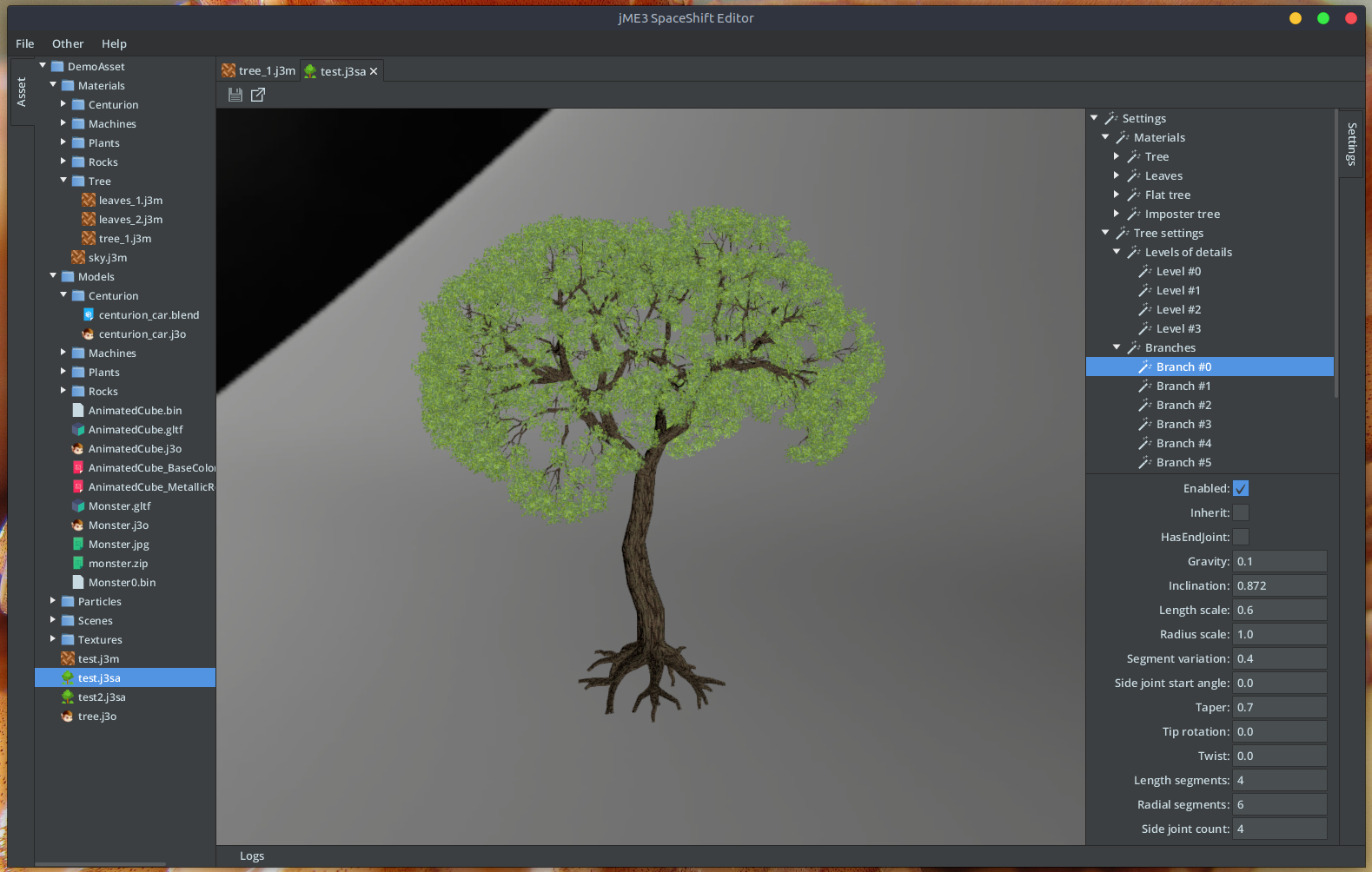 Tree editor