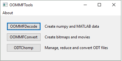 OOMMFTools Main Window