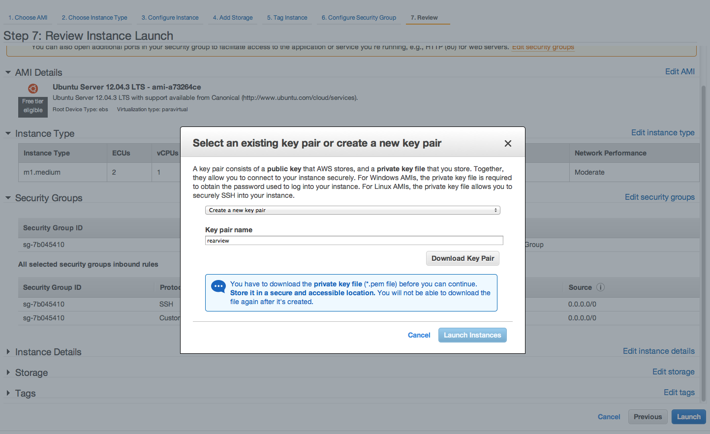 EC2 Instance Settings