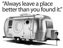 Poster with text "Always leave a place better than you found it"
