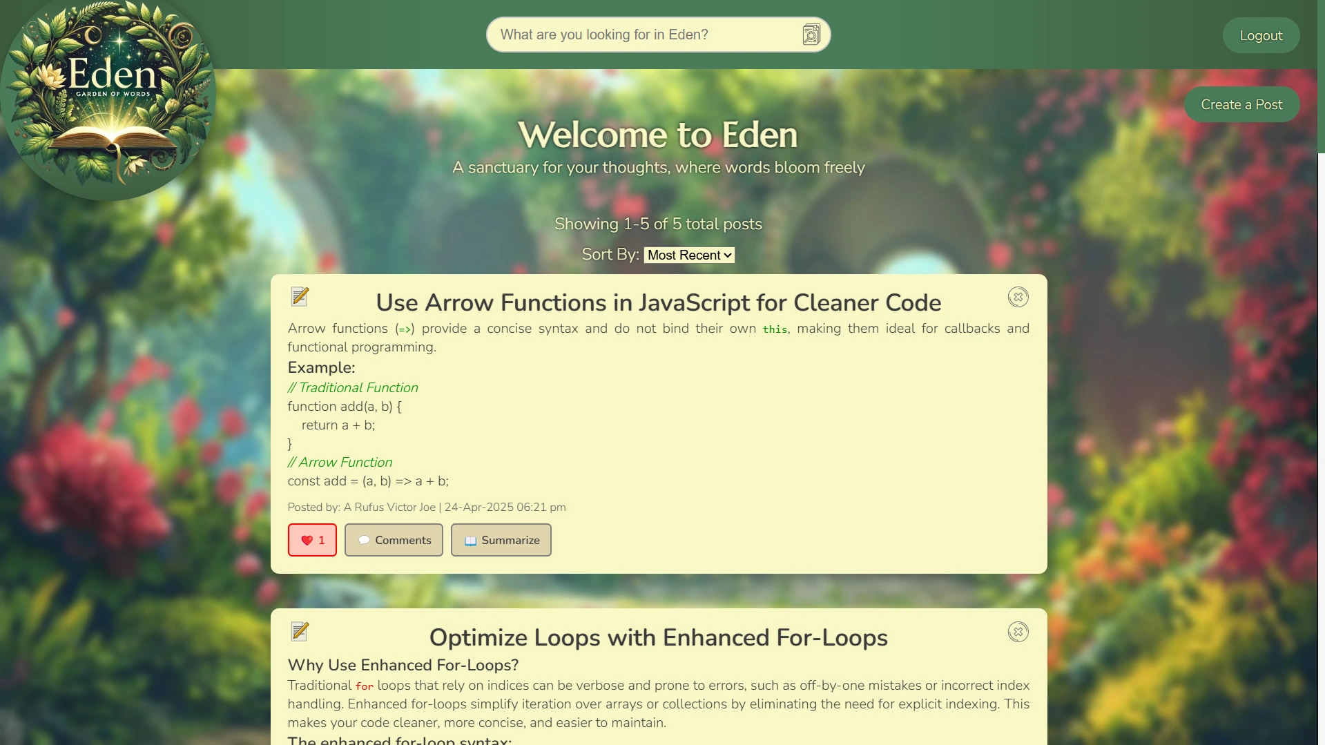 GitHub - RufusVictor/Eden-GardenOfWords: Interactive platform for ...