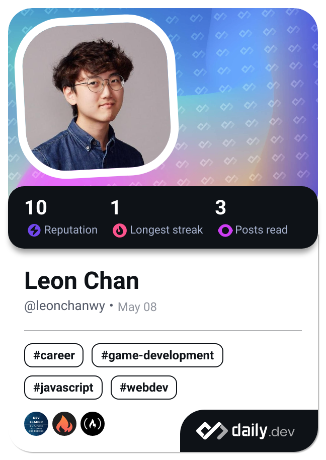 Leon Chan's Dev Card