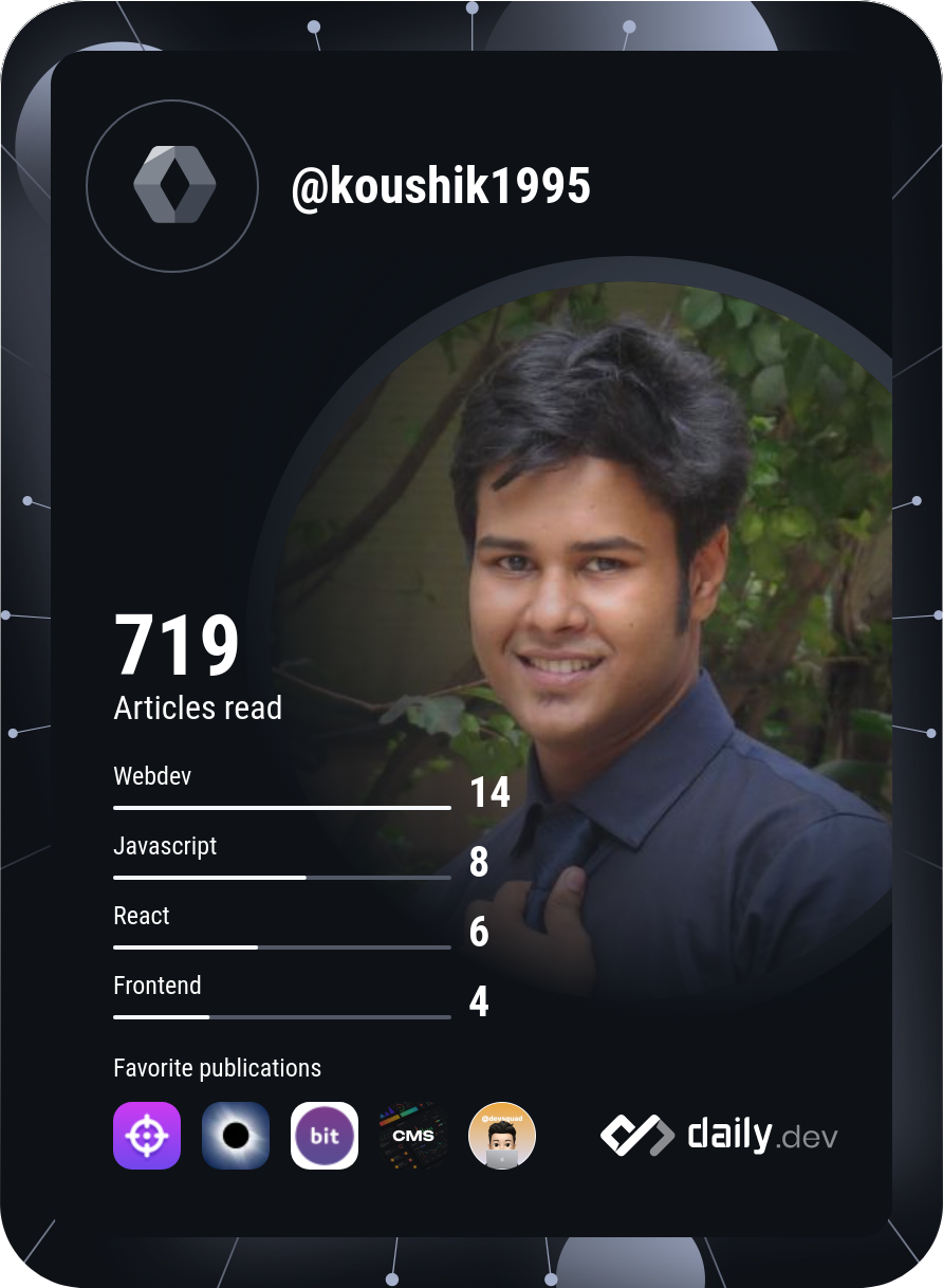 Koushik Saha's Dev Card