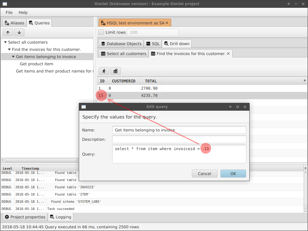 Query configuration